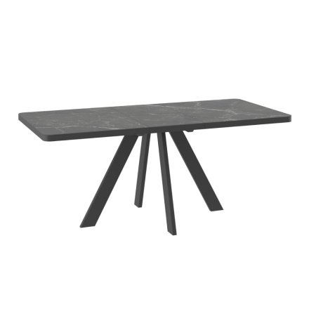 Стол BOBY RADIAL-140, раздвижной 140(180)х85, STONE BLACK ST CER/ЧЕРНЫЙ BOBY RADIAL 140